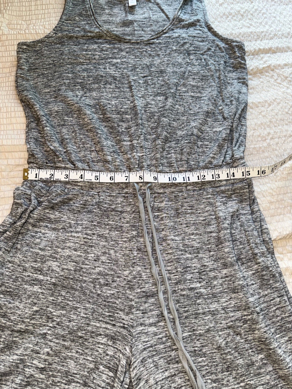 Daily Ritual Grey Cropped Jumpsuit medium - Picture 3 of 8